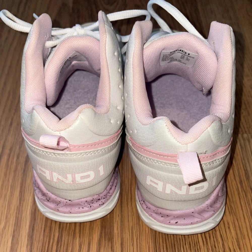 AND1 Women's Athletic Shoes - White and Pink size 6